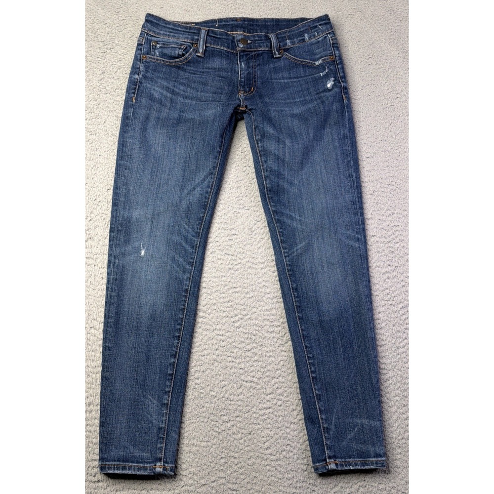 Ralph Lauren Denim & Supply Jeans Womens 27 Crop Skinny istressed Blue Jeans